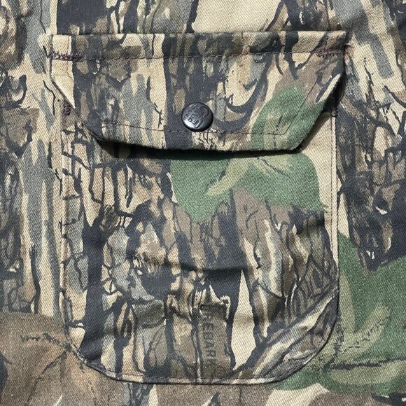 vtg Gunflint By Berce Mens 2XL Reg Rebark Camo Hunting Coveralls Unlined - Picture 8 of 8